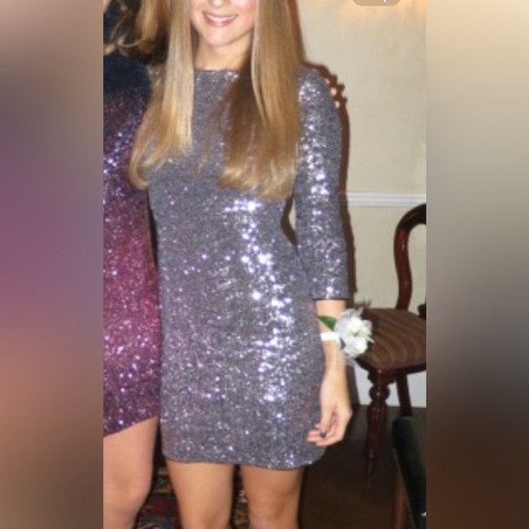 Aqua Sequin Dress (Size 2) - Picture 4 of 4